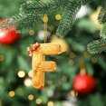 thumbnail image 2 of Christmas Alphabet Letter V Ornament, 2D Acrylic Pendant for Car Rearview Hanging, Backpack Decoration, Home Holiday decor and Festive Gift Accessory, 2 of 7