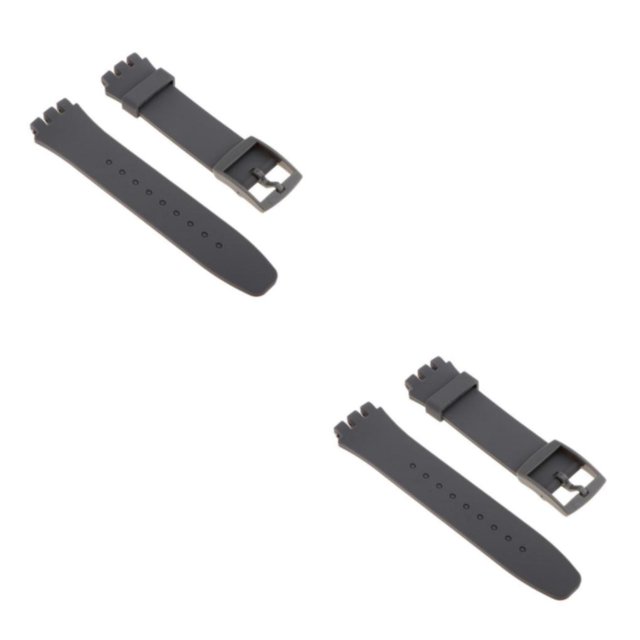Baohd Versatile Silicone Watch Bands Watch Straps Replacement Rubber Wrist Band Gray 20mm 2Set