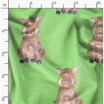 thumbnail image 2 of Soimoi Green Poly Georgette Fabric Pig Animal Printed Craft Fabric by the Yard 52 Inch Wide, 2 of 5