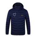 thumbnail image 2 of EGNMCR Womens Plaid Shacket Jacket USB Intelligent Constant Temperature Heated Windproof Plus Size Coat For Men And Women Winter 21 Heated Jacket Coat Women Coat, 2 of 9