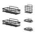thumbnail image 2 of 5-Piece Shower Organizer Set Wall Mounted Storage Rack with Soap Dish and Hooks No Drill Bathroom Space Saving Solution, 2 of 6