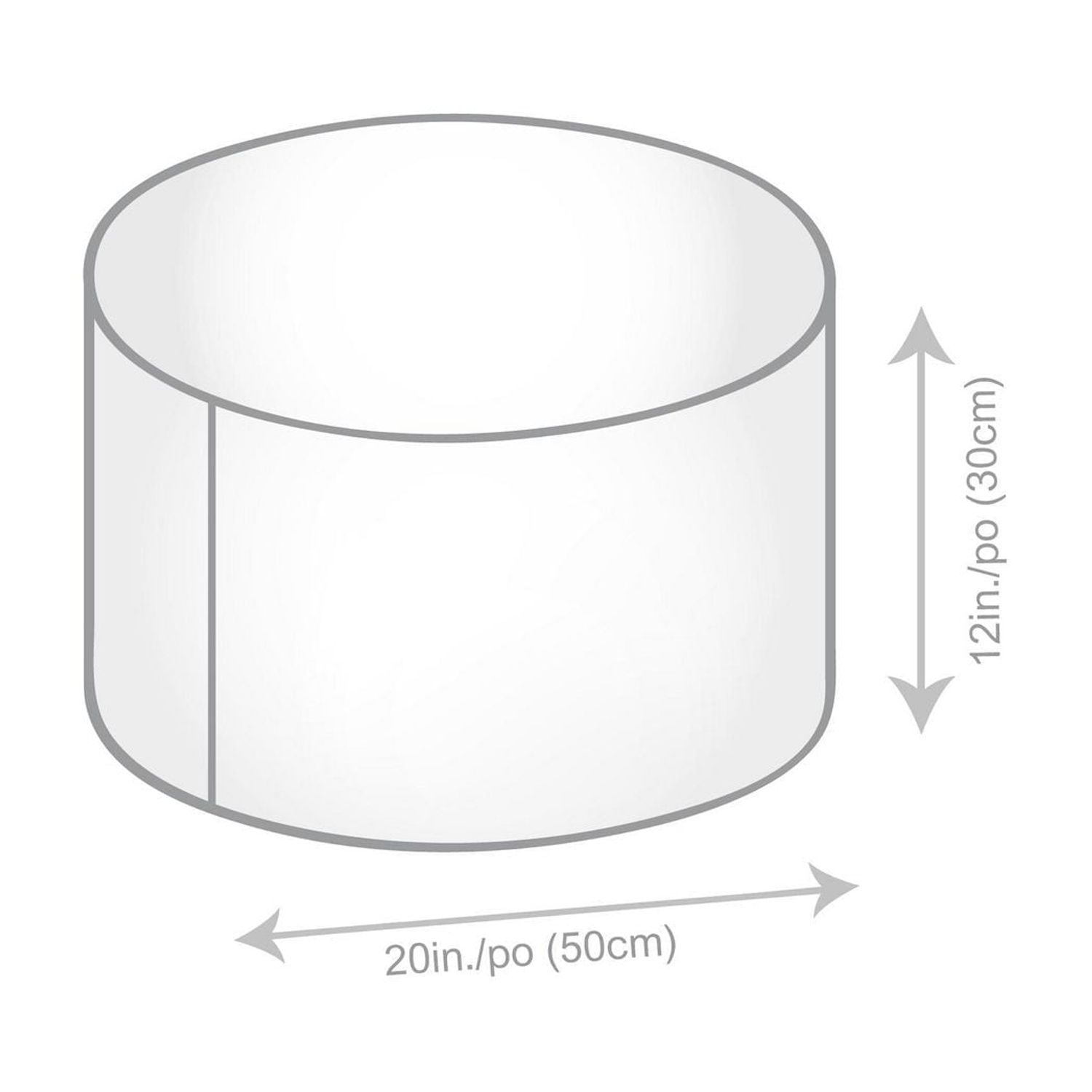 Pouf intérieur/extérieur Gouchee Home Soleil – Pouf argent hydrofuge rembourré de billes de polystyrène, léger et résistant, pour terrasse, balcon ou salon