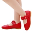 thumbnail image 3 of Children Kid Baby Girls Solid Flower Student Single Soft Dance Princess Shoes, 3 of 9