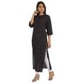 thumbnail image 3 of Moomaya Kurti Ethnique Indienne Imprimée pour Femmes, Col Mandarin, Longue Kurta Droite avec Poches, 3 of 8