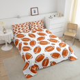 thumbnail image 4 of Erosebridal Cartoon Soccer Bedding Queen Comforter Set, Rugby Down Comforter, Modern Balls Player Decor, Reversible 3-Piece, 4 of 7