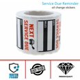 thumbnail image 2 of Oil Change Stickers 300 Pcs 2x2" Service Black Stickers, Next Service Due Reminder Sticker Roll, Removable Vinyl Stickers in Roll with Perforation Line (Black 300PCS), 2 of 6