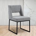 thumbnail image 2 of Meridian Furniture Jayce Grey Boucle Fabric Dining Chair, 2 of 6