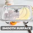 thumbnail image 2 of HLONK Plateau Chauffant en Acier Inoxydable pour Buffets, Réchauffe-Plat, Ensemble de Buffets avec Couvercle en Verre, Ensemble de Réchauds de Buffet, Réchaud pour Fêtes, Buffets, Réchauds pour Aliments, 2 of 6