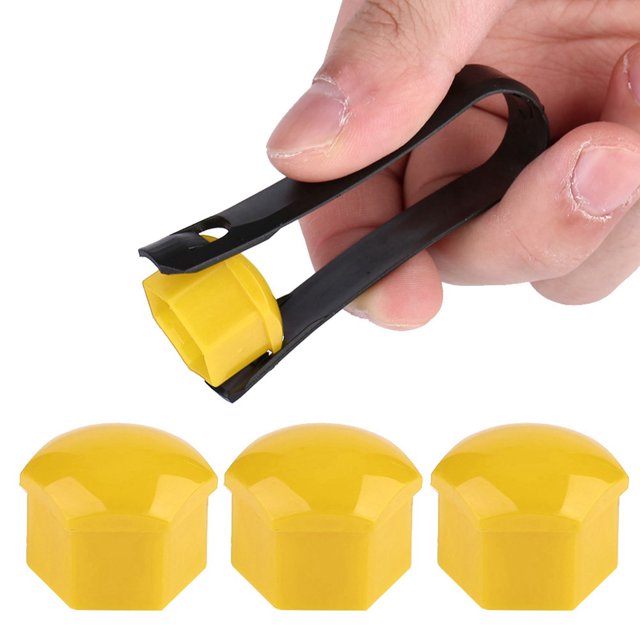 Car Wheel Nut Caps 20pcs 19mm Auto Hub Screw Cover Bolt Rims Exterior