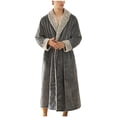thumbnail image 4 of AherBiu Womens Robes Fuzzy Fleece Warm Robes Soft Winter Plush Long Bathrobes Housecoat with Pockets, 4 of 5