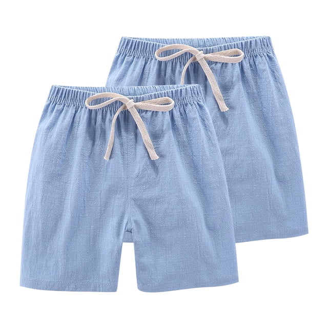 RXIRUCGD 2025 Summer Clothes for Kids 2PC Children's Summer Solid Casual Sports Shorts With Drawstring For Kids