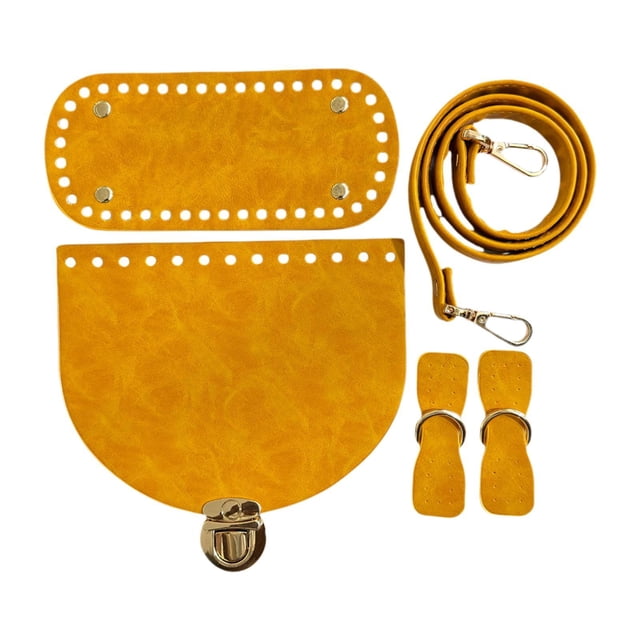 lionlar PU Leather Bag Knitting Set DIY Bag Making Kit for Home Professional Enthusiasts Yellow