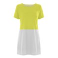 thumbnail image 3 of Pisexur Robe à Manches Courtes à Col Rond pour Femme, Robe Décontractée à Blocs de Couleur Imprimée à Manches Courtes à Col Rond pour Femme, Robe pour Femme, 3 of 4