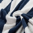 thumbnail image 4 of Mainstays Cozy Throw Navy Stripe, 4 of 8