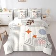 thumbnail image 1 of YST Abstract Red Sun King Comforter Set, 7-Piece, Geometric Lines, Modern, Aesthetic, Vintage, Minimalist, Grey, Circle, Bedding Set, King, 1 of 4
