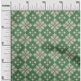 thumbnail image 2 of oneOone Rayon Green Fabric Damask Sewing Material Print Fabric By The Yard 56 Inch Wide, 2 of 5