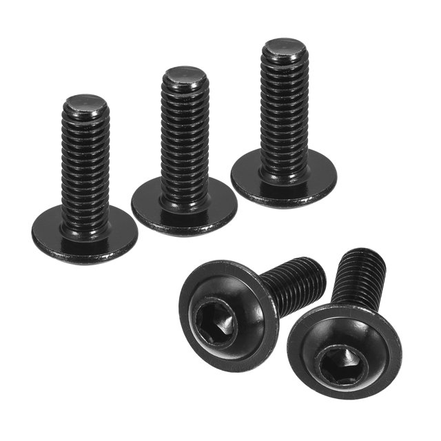 Unique Bargains Flanged Button Head Socket Cap Screws, 25 Pack M6x18mm 304 Stainless Steel Bolts