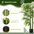 thumbnail image 4 of HOMCOM 4.5' Artificial Bamboo Tree Fake Plant in Pot Indoor Decoration, 4 of 10