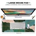 thumbnail image 4 of Desk Pad, Keyboard Mouse Pad, Large Anti-Slip Rubber Base Mousepad with Stitched Edges, Extended Long Mice Pad for Computer,Laptop,Work,Office, 31.5 X 11.8 Inch, Gold Green Leaves Line Art, 4 of 5
