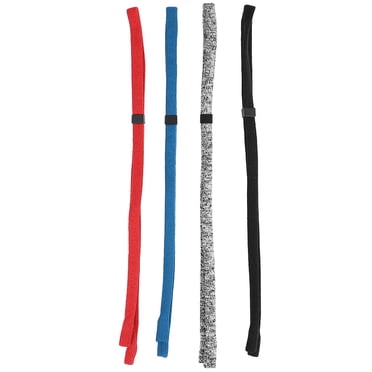 KAKOWELY 4pcs Outdoor Sports Glasses Rope Adjustable Eye Glasses Rope Portable Non-slip Eyewear Strap for Daily Use (Red, Blue, Black, White),12.2"X0.39"X0.2"