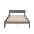 thumbnail image 3 of Orlando King Wood Platform Bed with Modern Panel Headboard in Grey, 3 of 14
