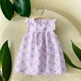 thumbnail image 2 of MEZZALL Robes d'Été pour Filles Imprimé Floral Robe Confortable Décontractée pour Sorties Quotidiennes et Plages 1-2 Ans Robe Respirante pour Enfants, 2 of 3