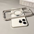 thumbnail image 1 of Magnetic Clear Phone Case, Shockproof Silicone Phone Case (Gray,iPhone 15), 1 of 10