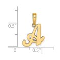 thumbnail image 3 of Diamond2Deal 14K Yellow Gold Script Letter A Initial Pendant for Women (L- 0.65inch, W- 0.5inch), 3 of 6