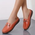 thumbnail image 3 of Mules à Enfiler Mocassins Penny pour Femmes 2025 Mode Décontractée Cuir Plateforme Marche Plates Demi-Mules Sandales, 3 of 5