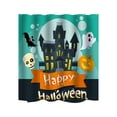 thumbnail image 1 of Rideau de Douche à Thème d'Halloween Imprimé Numériquement, Rideau Imperméable pour Salle de Bain, 1 of 1