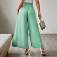 thumbnail image 4 of Timegard Womens Wide Leg Pants Pleated Elastic High Waisted Drawstring Flowy Casual Trousers Beach Wear, 4 of 7