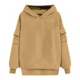 thumbnail image 4 of Timegard Oversized Hoodies for Women Long Sleeve Sweatshirts Solid Color Fall Fashion Pullover Tops, 4 of 6