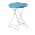 thumbnail image 2 of Folding Stool High Stool Camp Stool Furniture Round Stool Camping Chair Foldable blue, 2 of 9