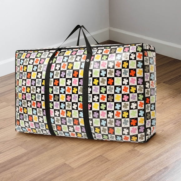 TOUMENY Extra Large Storage Bags with Strong Handles, Heavy Duty Washable Moving Bag for Bedding, Blankets, Closet Organizer with Double Zipper, Foldable Underbed Storage Container for Travel,