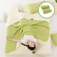 thumbnail image 1 of Couverture Rafraîchissante Ultralégère, Courtepointe d'Été en Soie Glacée Verte, Couverture Respirante en Polyester pour Climatiseur, Régulation de la Température, Évacuation de l'Humidité, Parfaite pour les Dormeurs Ayant Chaud, Lavable, 1 of 8