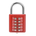 thumbnail image 2 of Cadenas à Combinaison de Mots de Passe à 10 Chiffres en Alliage de Zinc pour Serrure Intelligente à Mot de Passe Rouge, 2 of 10