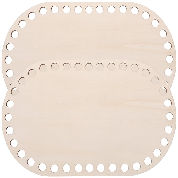 Miangastore 2 Pcs Bases de Panier au Crochet Bricolage Bases de Tissage de Panier Sac Bases de Tricot en Bois