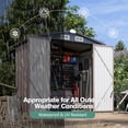 thumbnail image 4 of GVDV Metal Shed , 6 x 4 ft Metal Outdoor Storage Shed with Updated Frame, Lockable Doors & Waterproof, Brown, 4 of 9