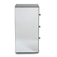 thumbnail image 2 of Nightstand, Nightstand, Mirrored Nightstand, Bedroom Nightstand, MDF Nightstand, Mirrored Bedside Table, Three Drawer Nightstand, Mirrored Nightstand with Clear Knobs, 2 of 4