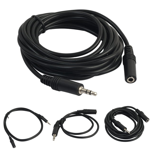CNKOO 3.5mm Male to 3.5mm Female Extension Stereo Audio Cable Tool Headset Dual Use