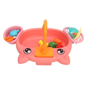 Jouets d'évier de cuisine, lave-vaisselle électrique Jouets de simulation Lave-vaisselle électronique Jouet de jeu idéal pour les enfants Jeu interactif