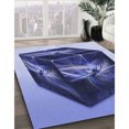 thumbnail image 3 of Ahgly Company Machine Washable Indoor Rectangle Transitional Jeans Blue Area Rugs, 8' x 10', 3 of 7