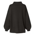 thumbnail image 3 of Timegard Hauts Grande Taille pour Femmes Col Haut Épaules Tombantes Manches Longues Confortables Pull-Over Mode Automne, 3 of 5