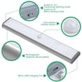 thumbnail image 2 of LED Under Cabinet Lighting,Closet Lights Motion Sensor Light Rechargeable Cabinet Lights Wireless LED Kitchen Cabinet Lights Counter Lighting Magnetic Closet Lighting /Warm White Light(3Pack), 2 of 5