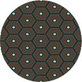 thumbnail image 1 of Ahgly Company Tapis d'Intérieur Lavable en Machine Carré Transitionnel Gris Minuit, 3 Pieds Carré, 1 of 7