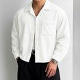 thumbnail image 2 of Kaemgyyd Spring Fall Shirts for Men Casual Corduroy Jacket Button down Long Sleeve Overshirt Loose Stylish Work Shackets, 2 of 7