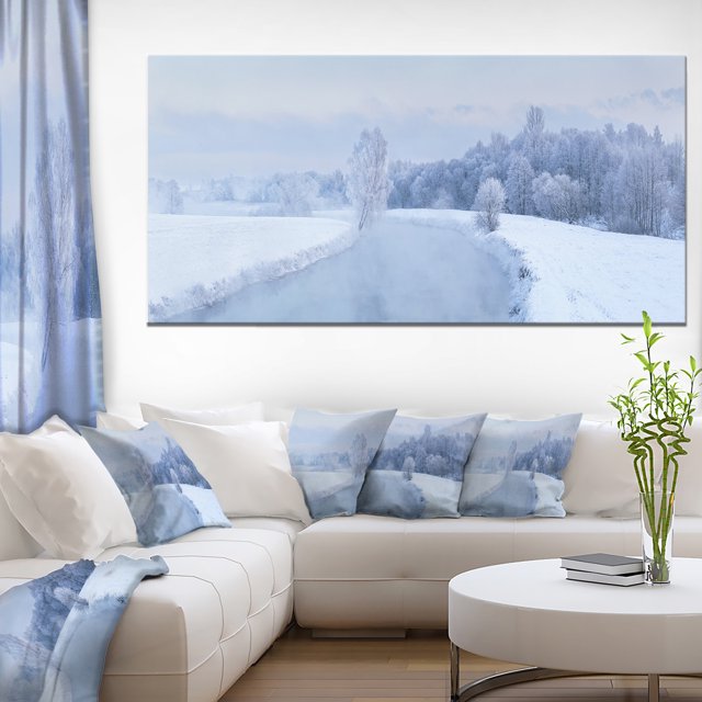 Blue Frosty Winter Weather Panorama - Landscape Print Wall Artwork