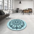 thumbnail image 4 of Ahgly Company Tapis d'Intérieur Lavables en Machine Rectangle Transitionnel Vert Profond, 7' x 10', 4 of 7
