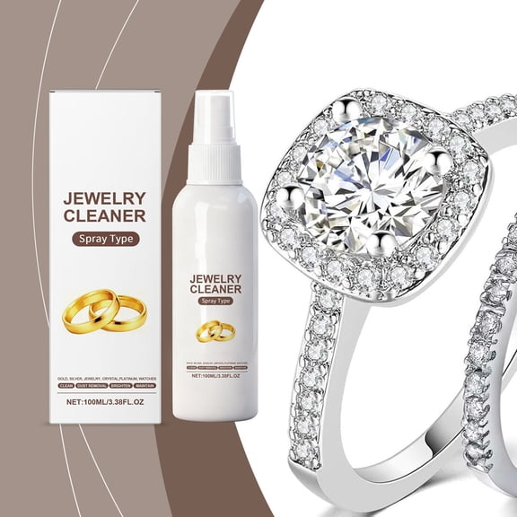 Jewelry Cleaner Solution, Gentle and Effective Gold, Silver, Diamond and Gemstone Cleaner, Restores Shine, Easy Soak and Rinse, Salon-Quality Home Jewelry Cleaning, Safe and Fast