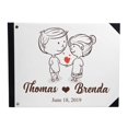 thumbnail image 1 of Darling Souvenir White Couple & Heart Wedding Guest Book Hardbound Guest Sign-In Book Guest Registry Guestbook-9 x 12 Inches, 1 of 5
